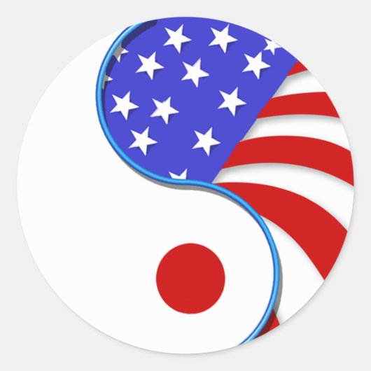 Japan USA Yinyang beroep sticker (Voorkant)