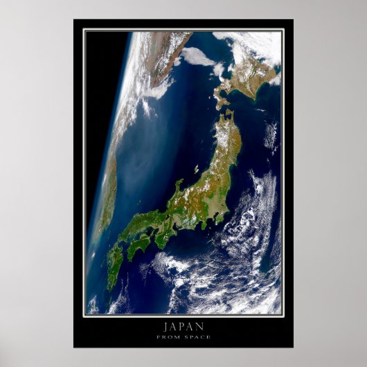 Japan vanaf de ruimte poster (Voorkant)