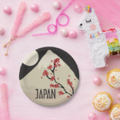 Japan vieren met de berg en de maan papieren bordje (Feest)