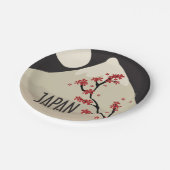 Japan vieren met de berg en de maan papieren bordje (Gekanteld)