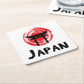 Japan Vierkante Kartonnen Onderzetter (Schuin)