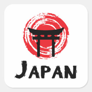 Japan Vierkante Sticker