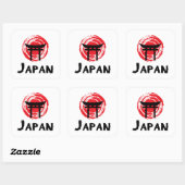 Japan Vierkante Sticker (Vel)