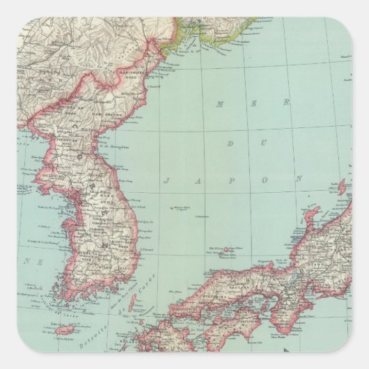 Japan Vierkante Sticker (Voorkant)