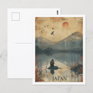 Japan Vintage Beroemde Reisplaats Briefkaart