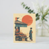 Japan vintage briefkaart (Staand voorkant)