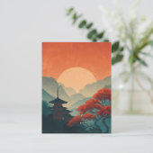 Japan vintage briefkaart (Staand voorkant)