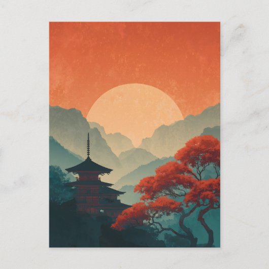 Japan vintage briefkaart (Voorkant)