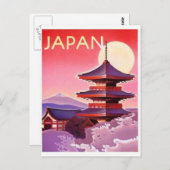 JAPAN vintage-reis Briefkaart (Voorkant / Achterkant)