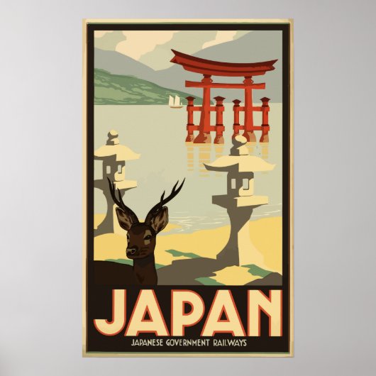 Japan Vintage Travel Poster (Voorkant)