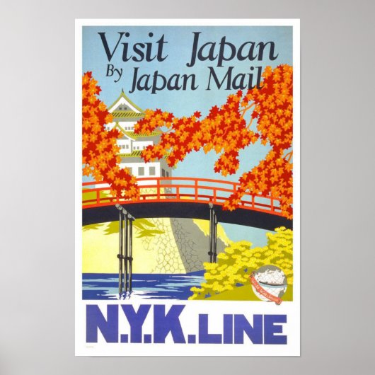 Japan Vintage Travel Poster (Voorkant)