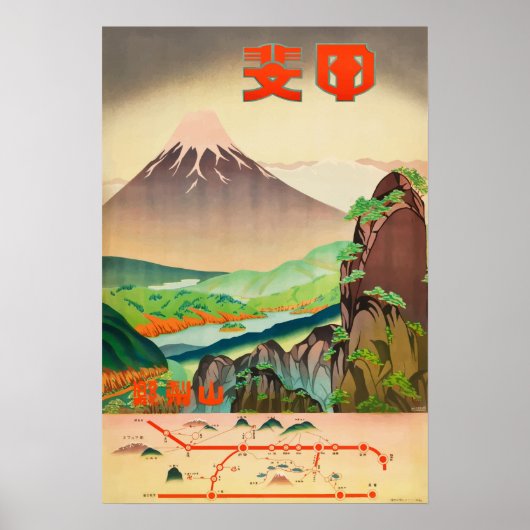 Japan Vintage Travel Poster (Voorkant)