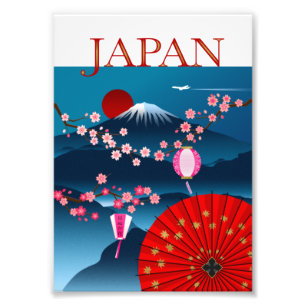 Japan Vintage Travel Poster l Mount Fuji