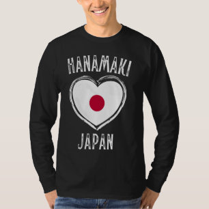 Japan Vlag Hart Hanamaki Stad T-shirt