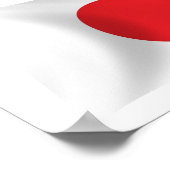 Japan Vlag Poster Print (Hoek)