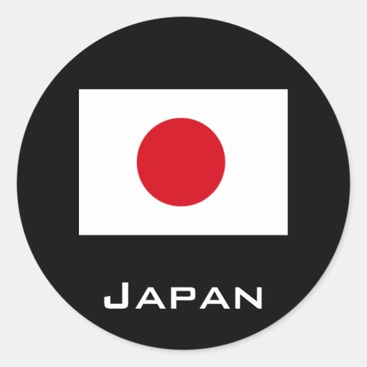 Japan vlag rondstickers ronde sticker (Voorkant)