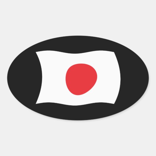 Japan Vlag Sticker (Voorkant)