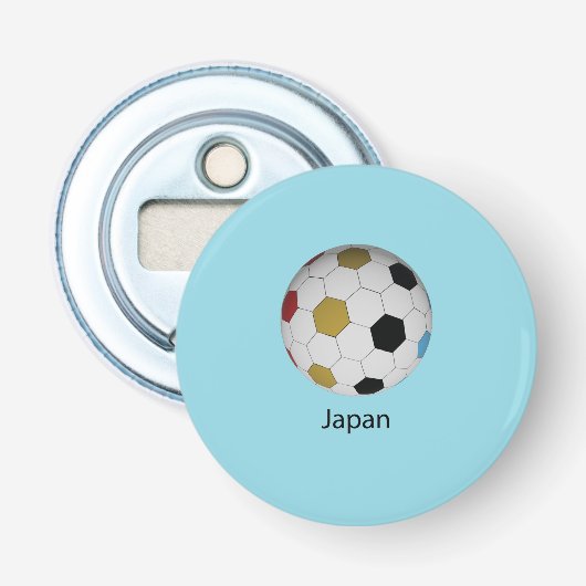 Japan Voetbal Flesopener Button Flesopener (Voorkant)
