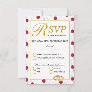 JAPAN Wedding Celebration RSVP-reactiekaart RSVP Kaartje