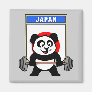 Japan Weightlift Panda Magneet