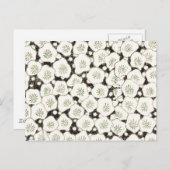 Japan Witte Bloemtuin Briefkaart (Voorkant / Achterkant)