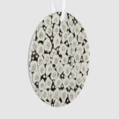 Japan Witte Bloemtuin Ornament (voorkant)