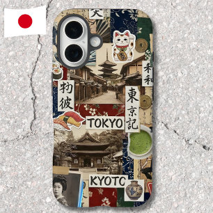 Japancore Collage Japans Esthetische Kunst iPhone 16 Hoesje