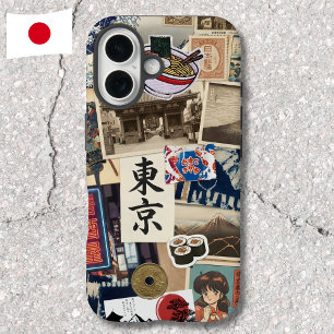 Japancore Collage Japans Moderne Traditionele Kuns iPhone 16 Hoesje