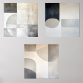 Japandi Abstract Minimalist Neutral Wall Art Set (Recto)
