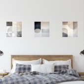 Japandi Abstract Minimalist Neutral Wall Art Set (Chambre à coucher)