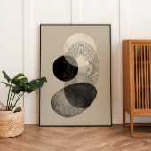 Japandi Abstracte minimalistische Neutral Wall Art Muurkunst Sets