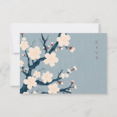 Japandi choix de repas de fleurs de cerisier RSVP (Devant)