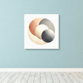 Japandi Eclipse Abstract for Balanced Interiors Canvas Afdruk (Insitu (Houten vloer))