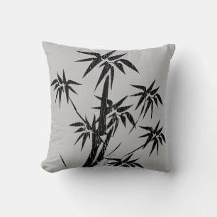 Japandi Gray en Black met palmbomen Kussen
