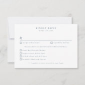 Japandi landschap maaltijden keuzes RSVP Kaartje (Achterkant)