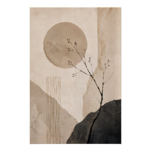 Japandi-landschap muur kunst poster perfect poster