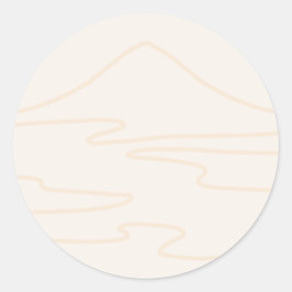 Japandi landschap ronde sticker
