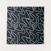 Japandi Minimalist Brush Stroke Pattern in Cream  Wandkleed (Voorkant (horizontaal))