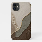 Japandi neutrale gestructureerde design Case-Mate iPhone case (Achterkant)