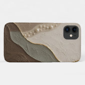 Japandi neutrale gestructureerde design Case-Mate iPhone case (Achterkant (horizontaal))