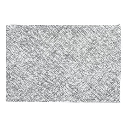 Japandi textuurstijl eenvoudige lijnen gekrabbel kussensloop (Achterkant)