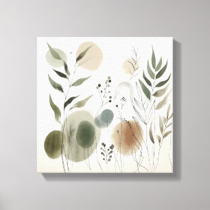 Japandi Tuin Ritmische Kunst voor Kalme Interieurs Canvas Afdruk