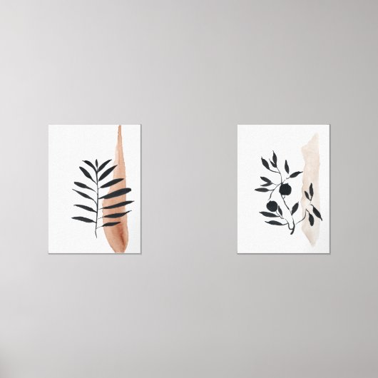 Japandi waterverf abstracte print muurkunst sets (Voorkant)