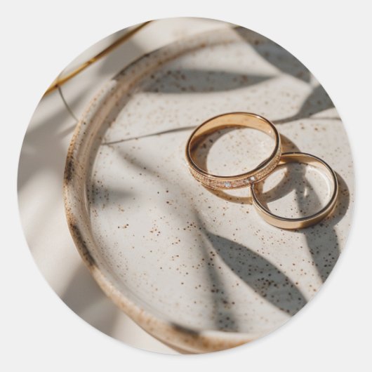 Japandi wedding ronde sticker (Voorkant)