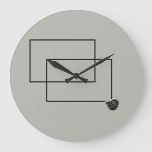 Japandi zee leven kust beige neutraal monochroom grote klok