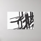 Japandi Zwart-wit abstracte muurkunst Canvas Afdruk (Voorkant)