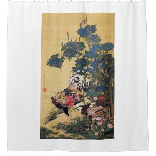 JAPANESE AFDRUKgordijn Douchegordijn (Voorkant)