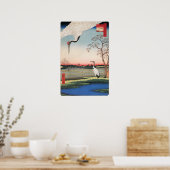 Japanese Art Egrets Poster (Keuken)