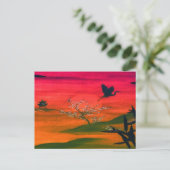 JAPANESE ART SUNSET BRIEFKAART (Staand voorkant)