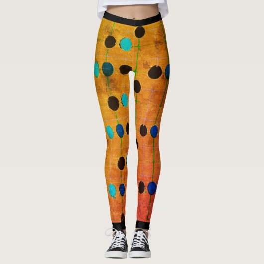 JAPANESE ARTIST KORIN PATTERN AFDRUKTE LEGGINGS (Voorkant)